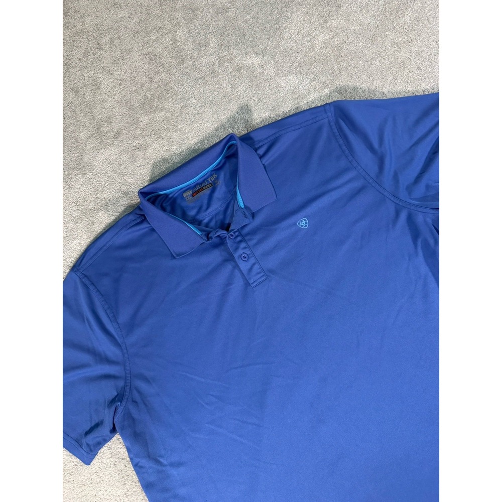 Ariat Tek Heat Series Men's XX-Large Performance Polo Violet, Casual, Work Shirt